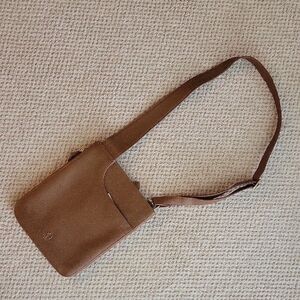 Radley London Brown Leather Cross Body Purse Zipper Expandablel